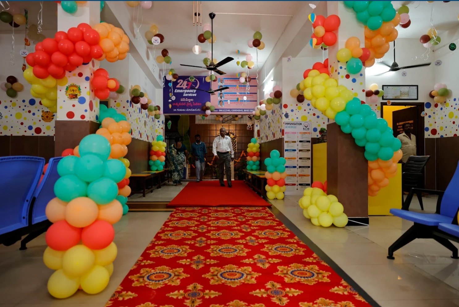 The main entrance to Krishna Children's Hospital